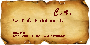 Czifrák Antonella névjegykártya